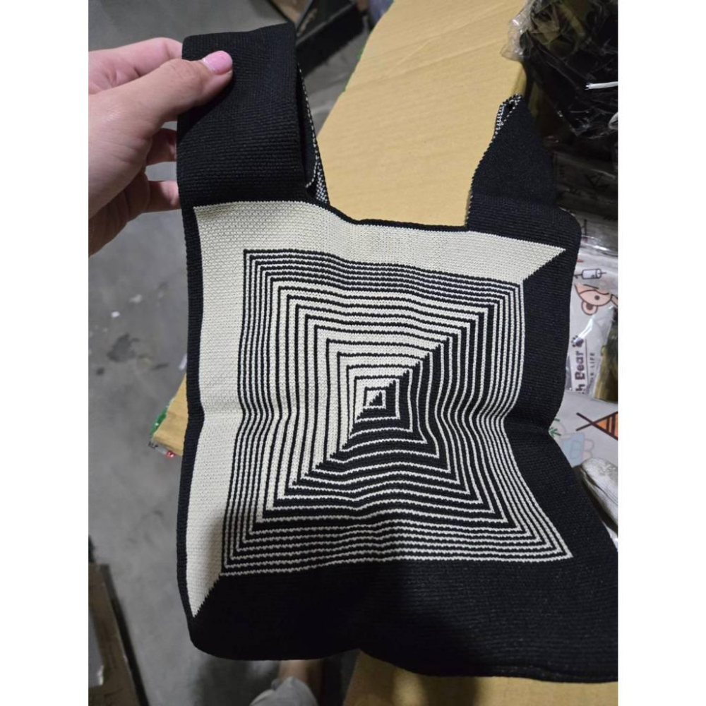 現貨❤️快速出貨⏰ 京元電子 編織手提包 環保袋 造型提袋 時尚購物袋 手提袋 收納袋-細節圖6