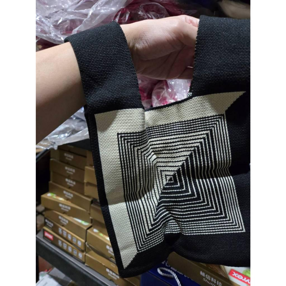 現貨❤️快速出貨⏰ 京元電子 編織手提包 環保袋 造型提袋 時尚購物袋 手提袋 收納袋-細節圖9