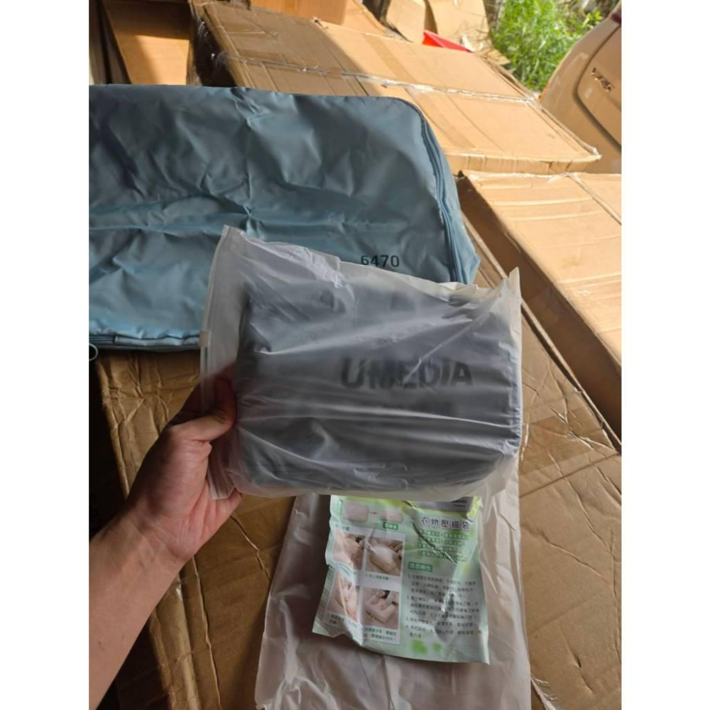 現貨❤️快速出貨⏰ 宇智網通 雙拉鍊 衣物壓縮袋 出國收納袋 換季必備 旅行手提壓縮收納袋-細節圖5
