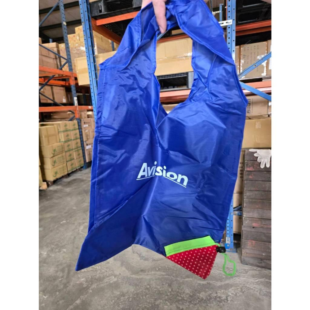 現貨❤️快速出貨⏰ Avision 摺疊 草莓 購物 袋 超可愛 收納 手提 環保袋 輕巧 便攜 購物好物-細節圖4