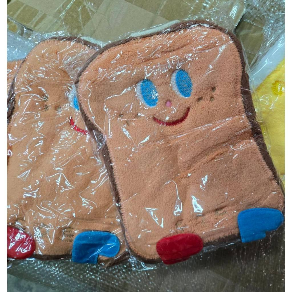 現貨❤️快速出貨⏰ 巧克力吐司 韓系可愛擦手巾 珊瑚絨 廚房浴室吸水 可掛式小方巾 洗碗布 擦手布 巧克力吐司-細節圖3