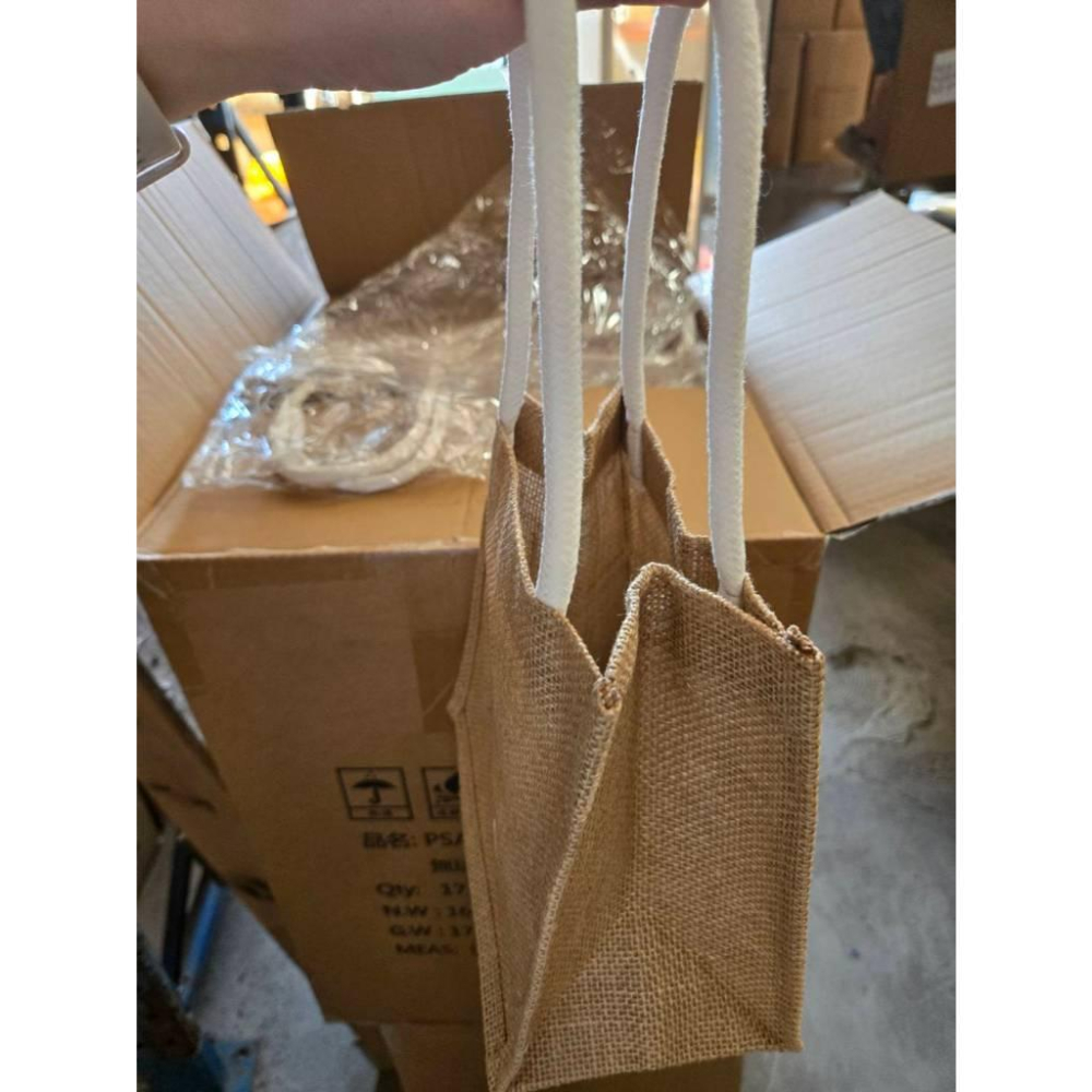 現貨❤️快速出貨⏰ PSA 黃麻購物袋 小提袋 無印風 手提袋 束口袋 環保袋 禮物袋 便攜袋-細節圖2