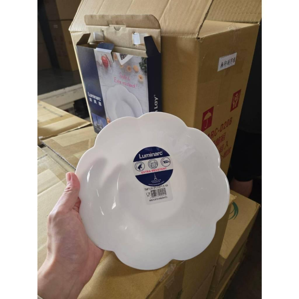 現貨❤️快速出貨⏰ Luminarc 樂美雅 繁花系列 強化餐盤 21cm 白色 圓盤 微波爐 洗碗機適用 輕巧耐摔-細節圖9