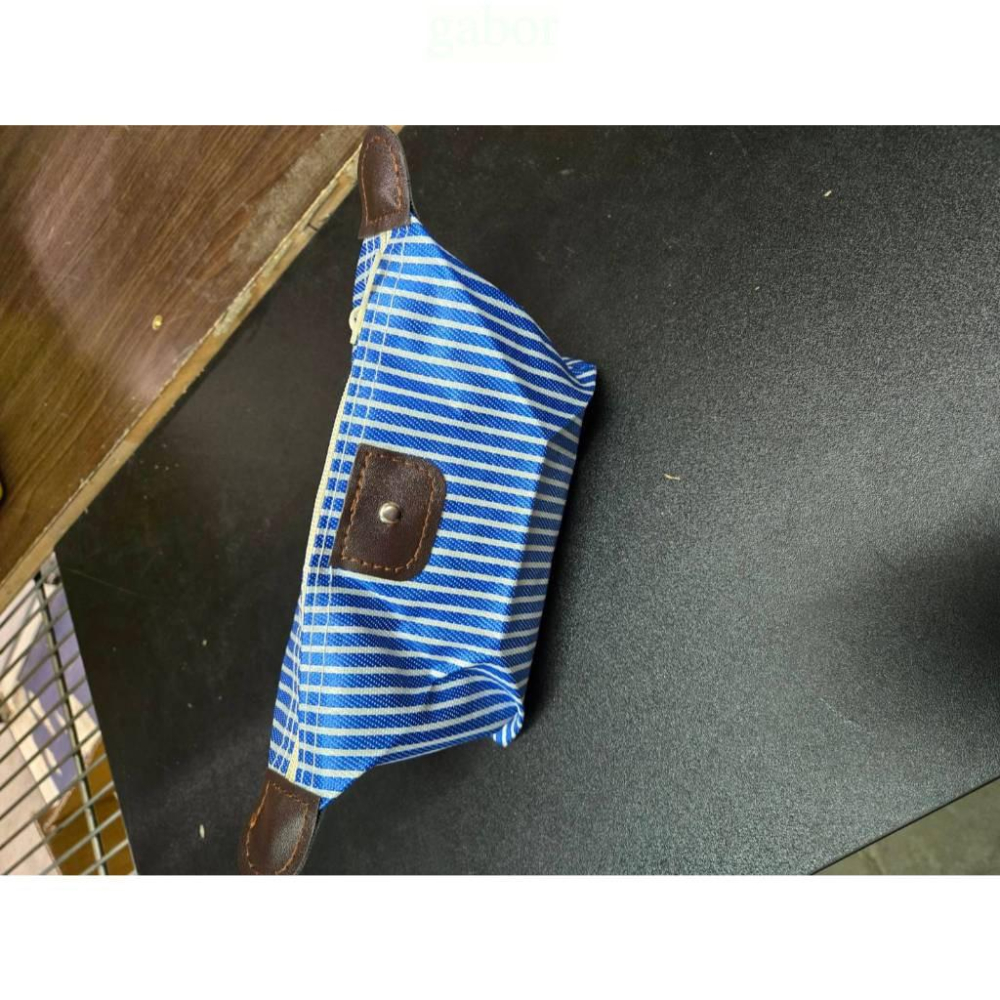 現貨❤️快速出貨⏰(內防水)條紋收納包 條紋水餃包 餃子包 條紋化妝包 隨身包 可折疊餃子包 輕巧容量收納袋 (顏色隨機-細節圖4