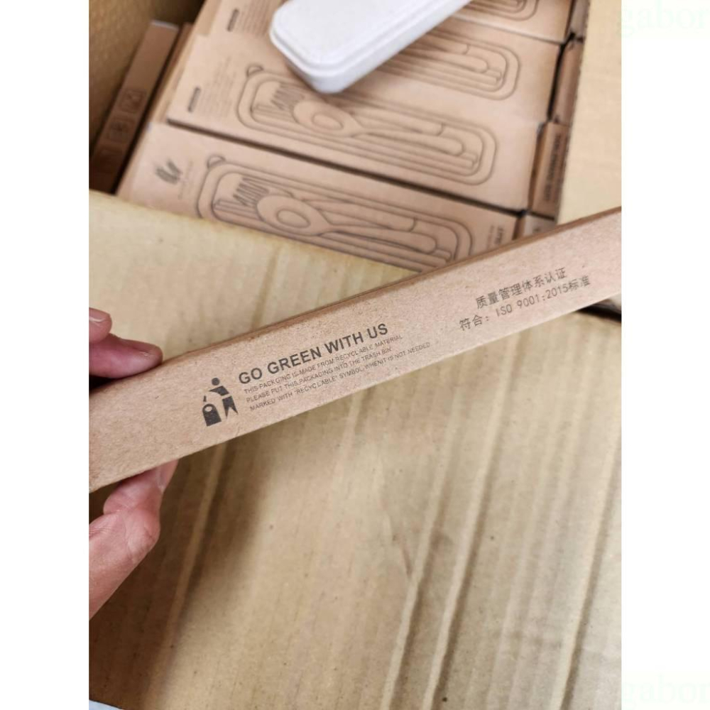 現貨❤️快速出貨⏰ 小麥秸稈餐具組  筷子 叉子 湯匙 三件套 環保餐具 家用餐具套裝 便攜旅行 餐具組-細節圖5