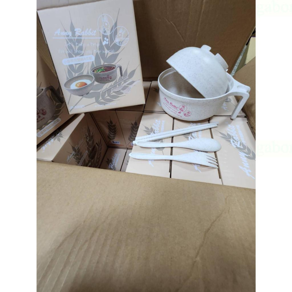 🚀【台灣現貨】 帶蓋小麥梗泡麵碗(含餐具) 小麥稈大容量泡麵碗 多功能泡麵碗 拉麵碗 泡麵碗 沙拉碗 露營餐具-細節圖2