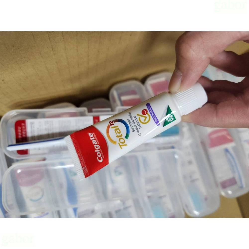 🚀【台灣現貨】高露潔 完整防護 旅行組 360°抗敏專家 軟毛 牙刷 高露潔牙膏20g + 牙刷組 + 收納盒旅行三件組-細節圖3