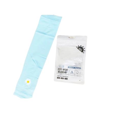 現貨❤️快速出貨⏰小雛菊袖套 小雛菊 冰涼袖套 防曬袖套（一雙）淡藍色-細節圖2