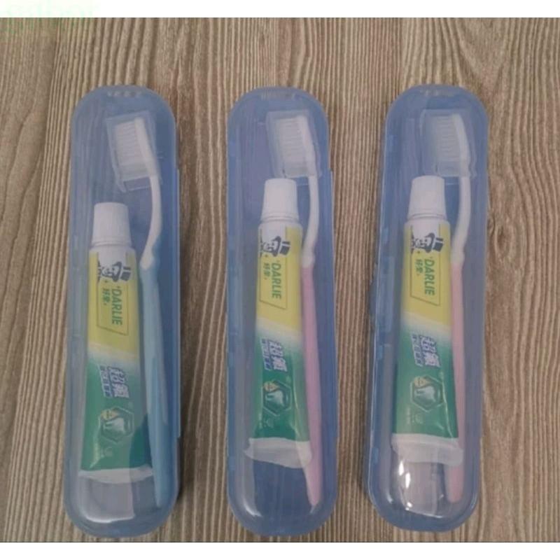 🚀【台灣現貨】 高露潔 黑人牙膏牙刷組(含外出攜帶盒) 旅行組 方便攜帶  好來牙膏牙刷組-細節圖4