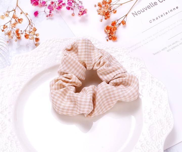 格紋大腸髮圈-細節圖2