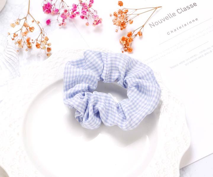 格紋大腸髮圈-細節圖4