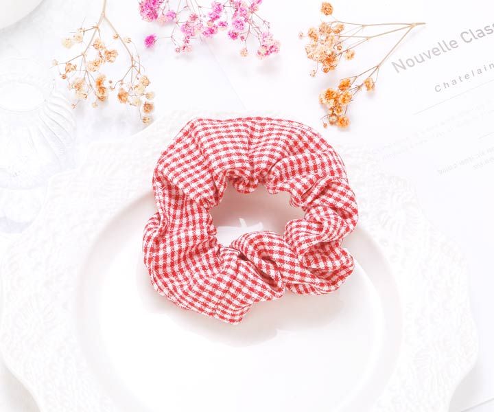 格紋大腸髮圈-細節圖5