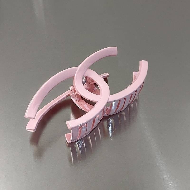 高級感雙c線型髮夾-細節圖4