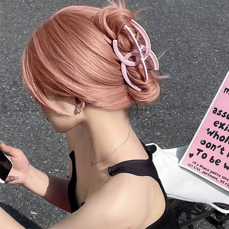 高級感雙c線型髮夾-細節圖7