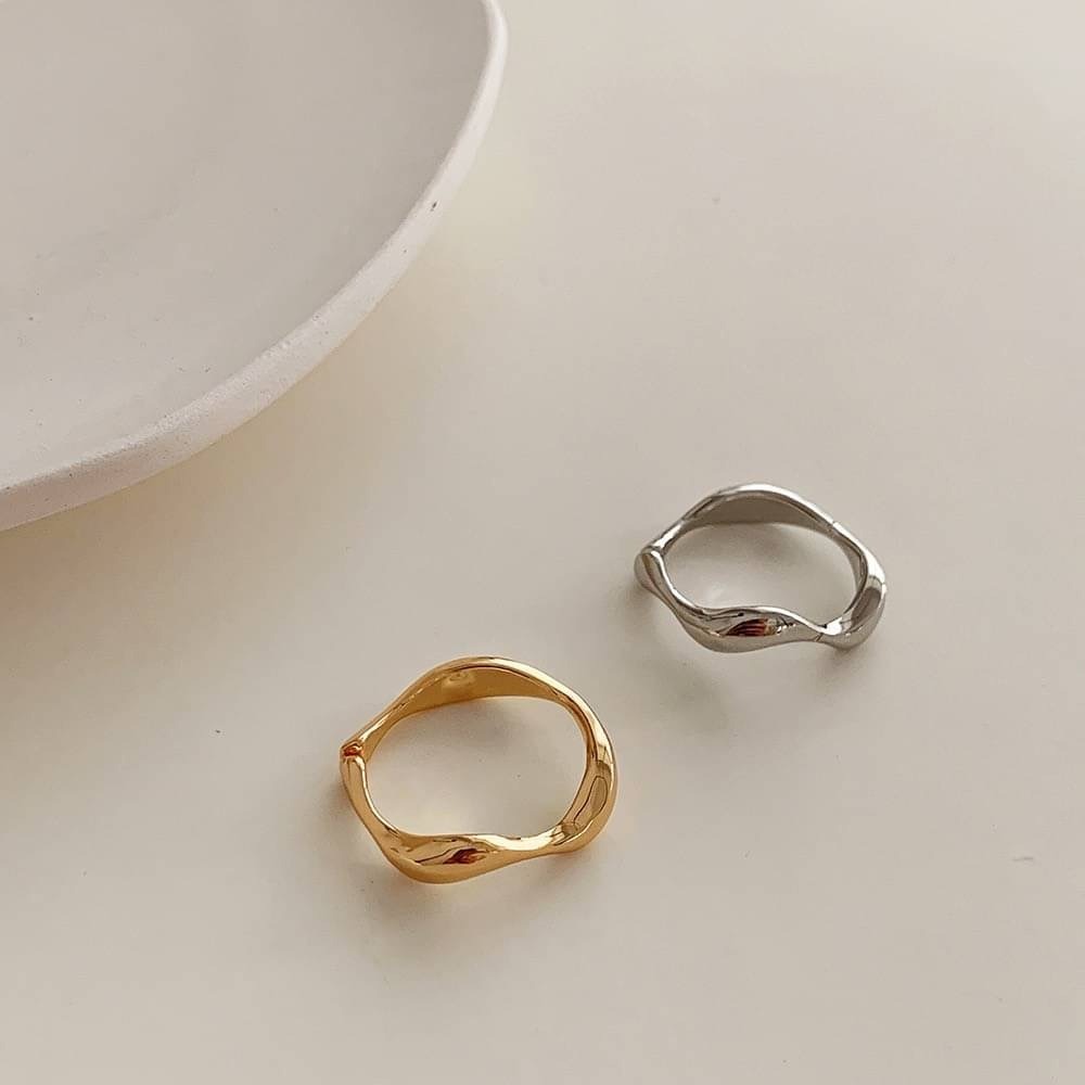 大波浪液體戒指-細節圖2