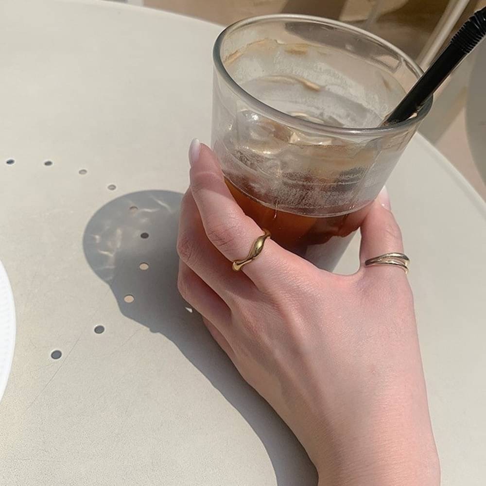 大波浪液體戒指-細節圖3