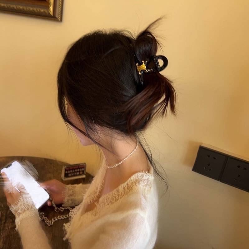 法式慵懶凱旋門鯊魚夾 髮夾-細節圖3