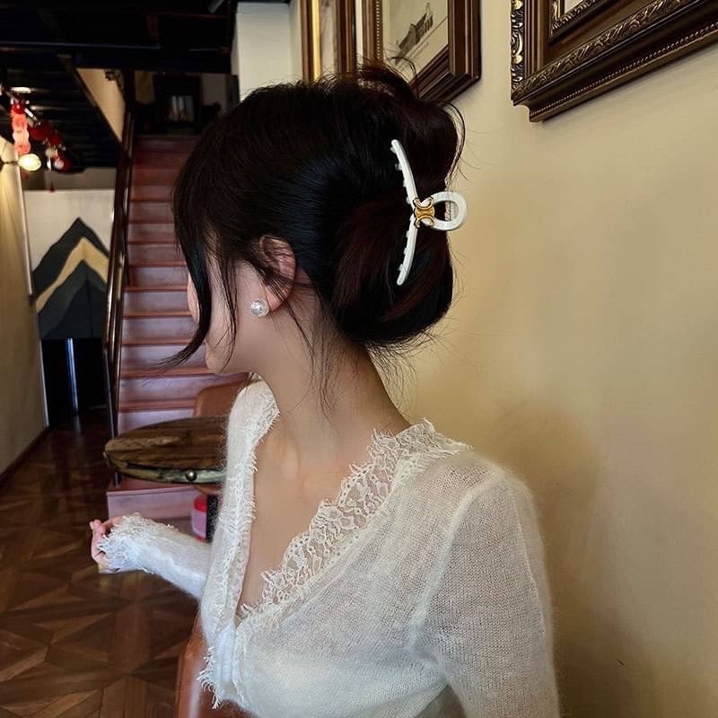 法式慵懶凱旋門鯊魚夾 髮夾-細節圖5