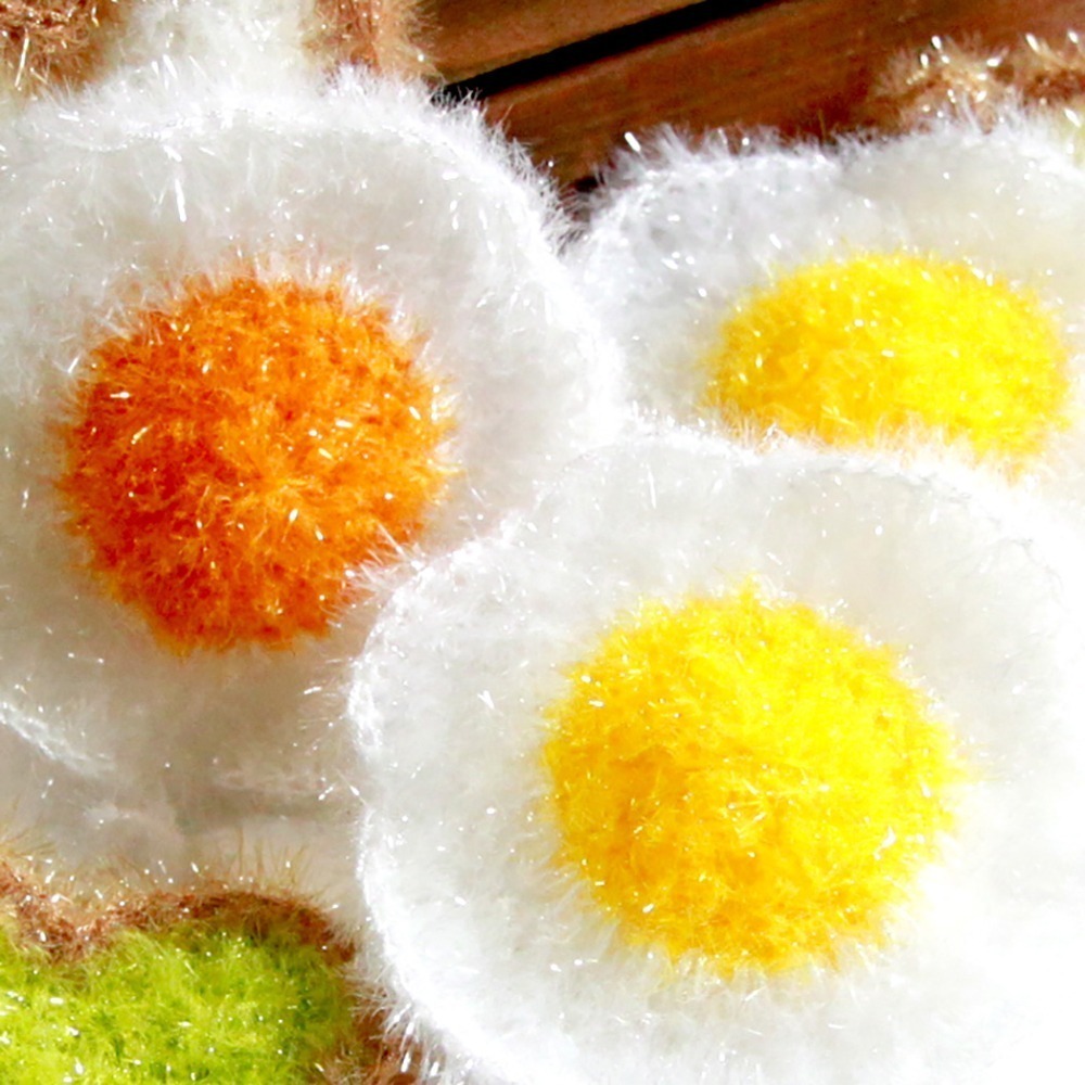 手工韓式菜瓜布/好洗不掉線(荷包蛋吐司6入)【畢業季/免運/特惠】【2024特色伴手禮大賞】-細節圖2