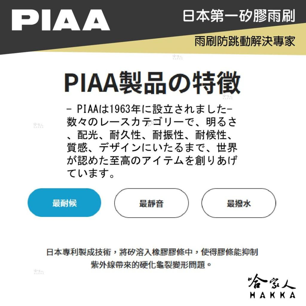 PIAA 三菱 LANCER 三節式日本矽膠撥水雨刷 24 + 18 贈油膜去除劑 01～03 年 哈家人-細節圖8