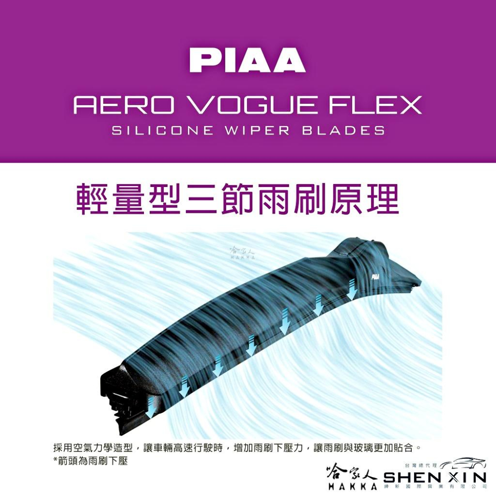 PIAA SUBARU XV 一代 輕量化三節式矽膠雨刷 26 16贈專用雨刷精 11~17年 防跳動 哈家人-細節圖3