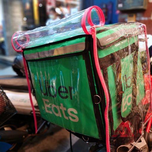 加強加厚款外送箱防水套 熊貓 Foodpanda Ubereat 防水外袋 後掀款 防水拉鍊 防雨罩 吳博弈 哈家人-細節圖5