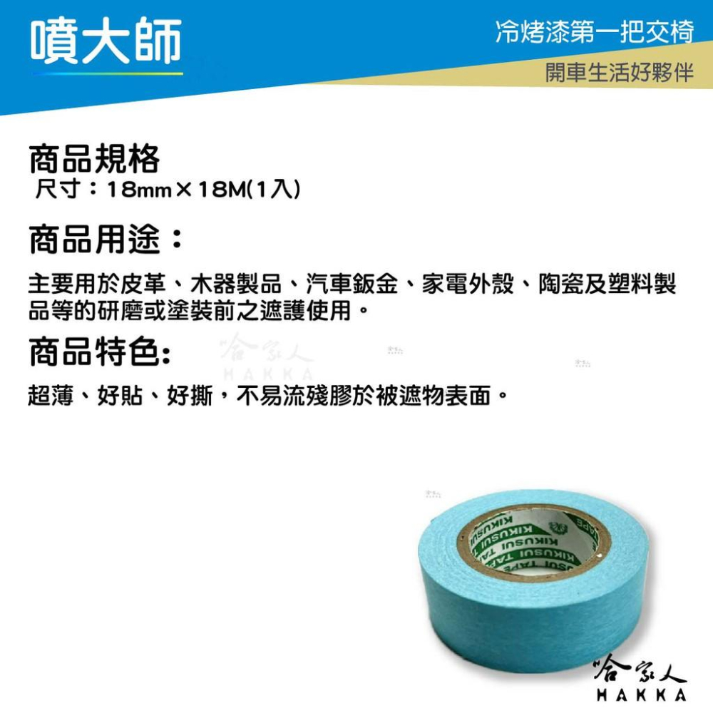 噴大師 遮護膠帶 汽車烤漆 點漆 矽利康 防溢膠 防塵遮蔽 噴漆 室內油漆 烤漆 哈家人-細節圖2