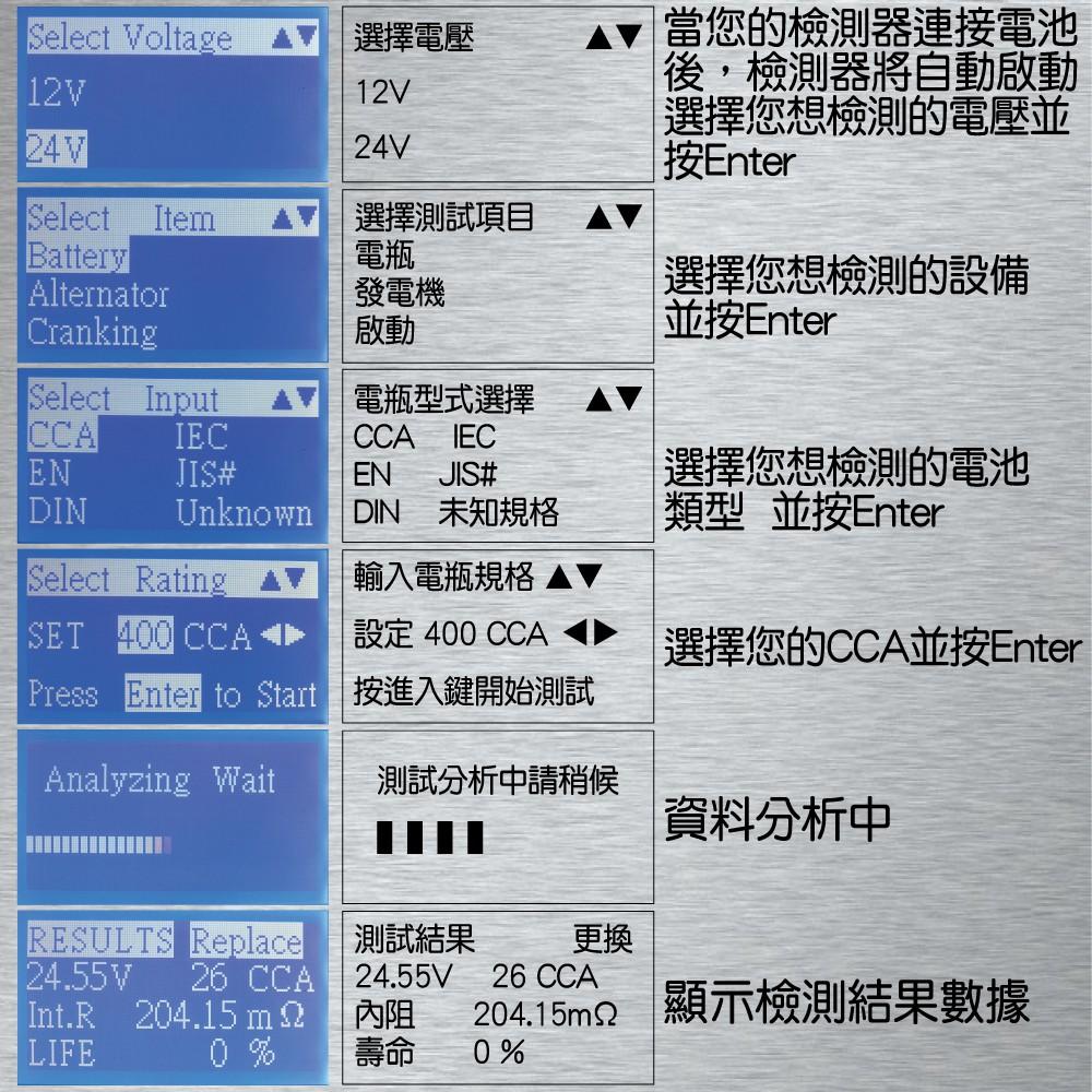 DYNAVOLT BT-121 12V 24V 終極汽車電瓶檢測器 電池 發電機 啟動馬達 檢測機 AGM 哈家人-細節圖3