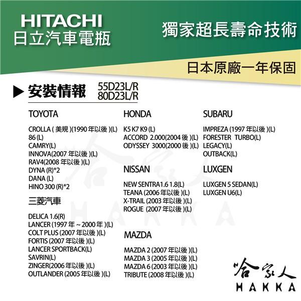 【 HITACHI 】80D23L 日本原裝 專用汽車電池 55D23L 80D23L 免運 EFB 免加水電瓶 哈家人-細節圖5