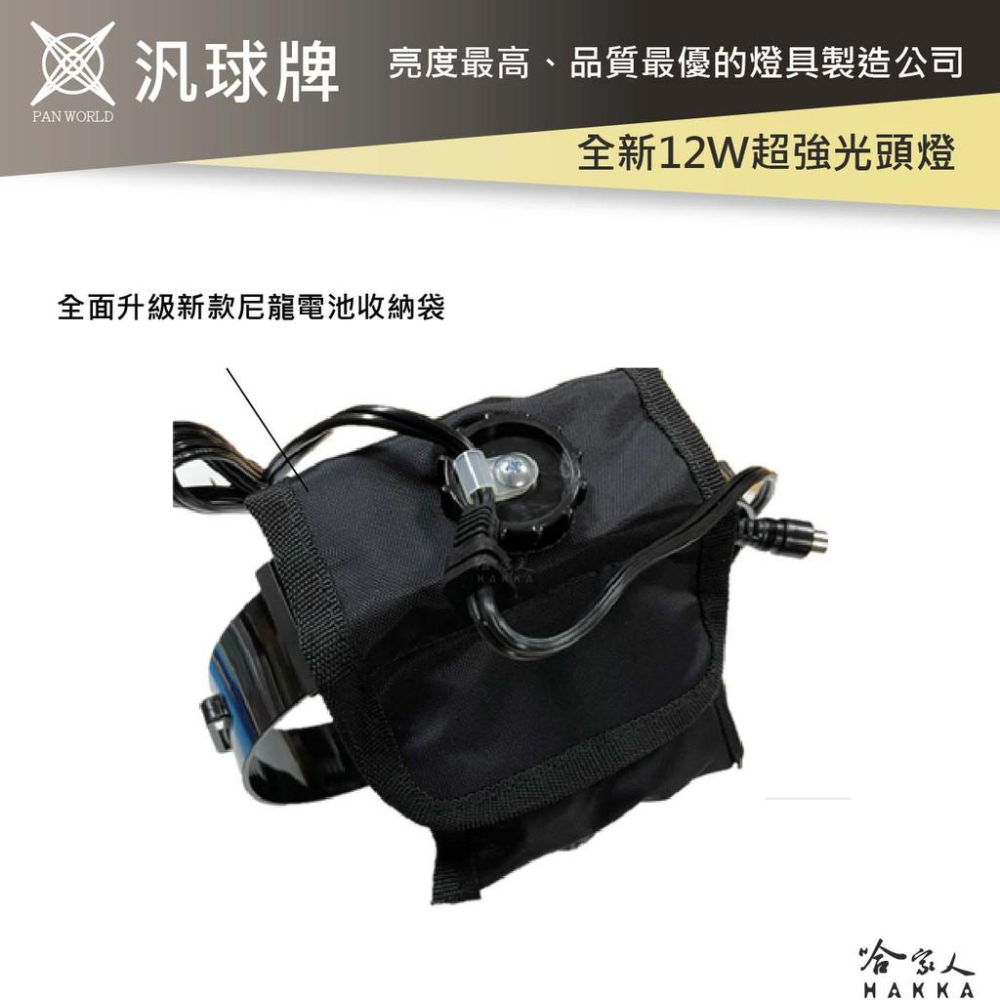 汎球牌 LED 1210 12DX2 超恆亮頭燈 300M 14.8V 新款 工作燈 12W LED-1210 哈家人-細節圖7