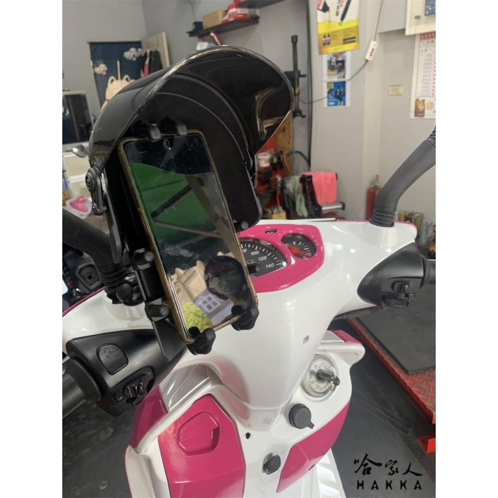 防曬遮陽擋雨萬用手機架 多功能手機架 外送員必備 摩托車 安全帽 晴雨帽 機車 手機架 外送 手機 哈家人-細節圖5