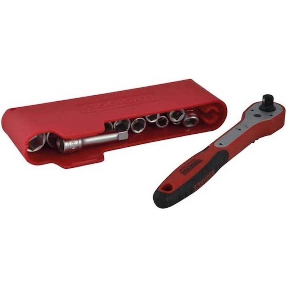 天魔工具 13件組 1/4”(二分) 套筒工具組 M1413N1 兩分棘輪扳手 套筒 哈家人-細節圖3