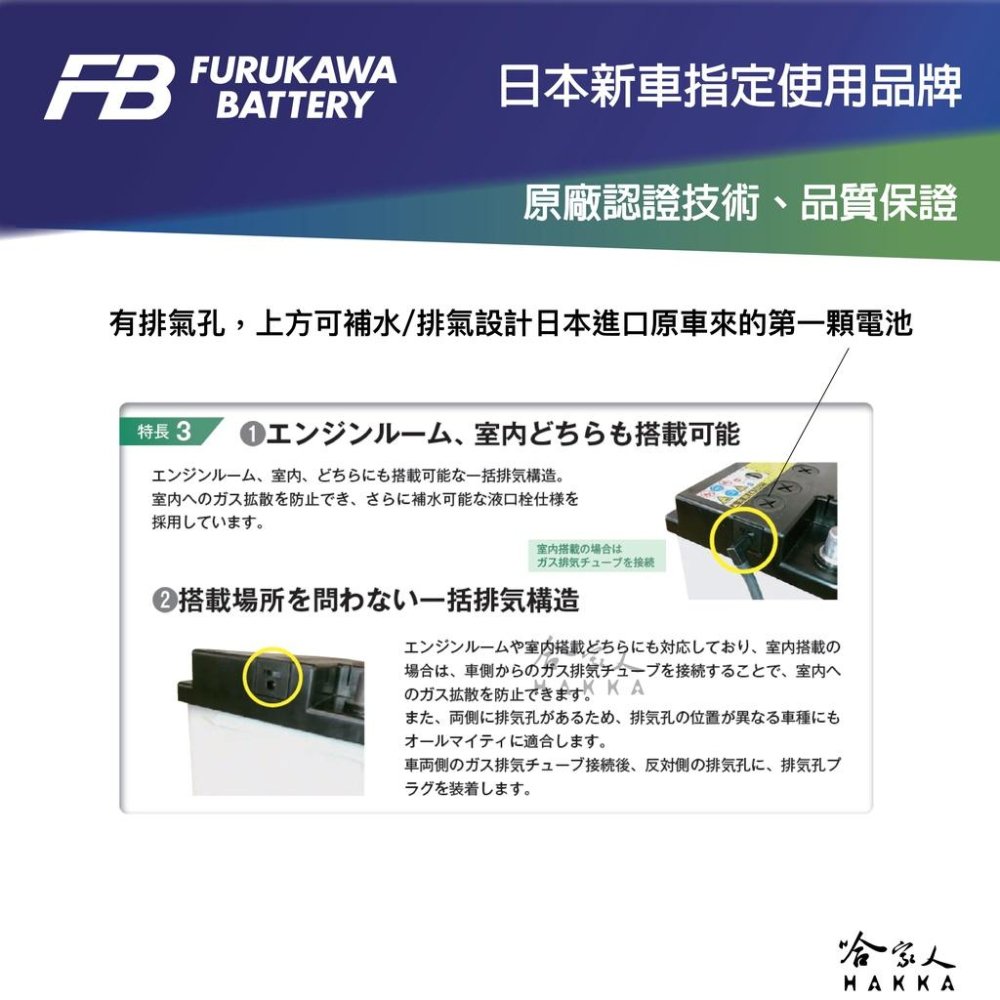 FB 古河電池 355LN1 12V 45AH 日本原裝 LN1 ALTIS CC CROSS 油電車 CAMRY 哈家-細節圖2