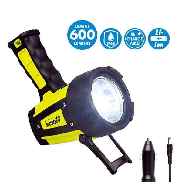 WAGAN 防水 LED手電筒 WR600 手持式 IP68 600流明 充電式 探照燈 戶外燈 打獵 燈山 哈家人-細節圖8