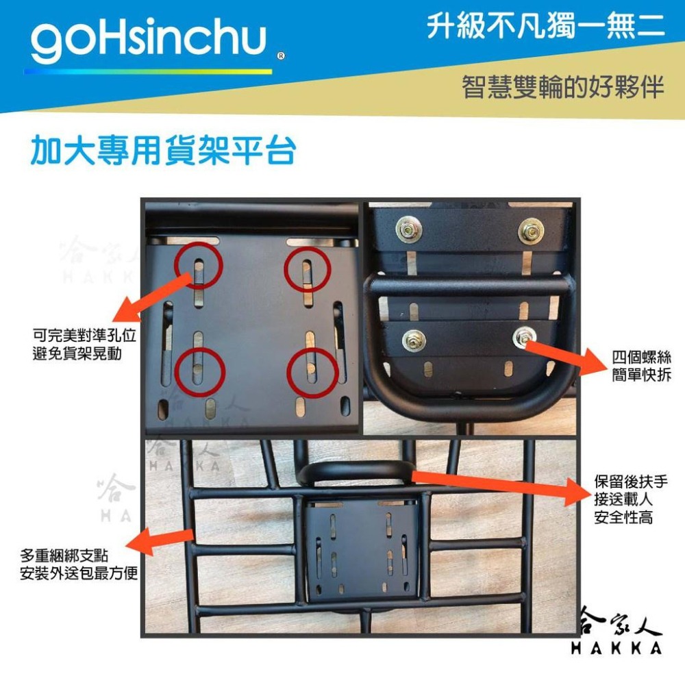 Gogoro DELIGHT 專用貨架 後貨架 外送 置物架 送貨 送飲料 送餐 熊貓 哈家人-細節圖3