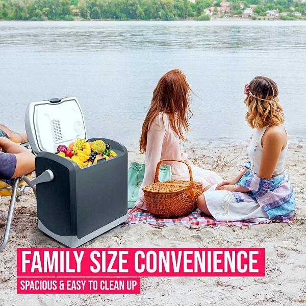 WAGAN 24L 行動冰箱 保溫箱 車用冰箱 露營冰箱 小冰箱 車載 12V 點煙器 露營冰箱 戶外冰箱 哈家人-細節圖6