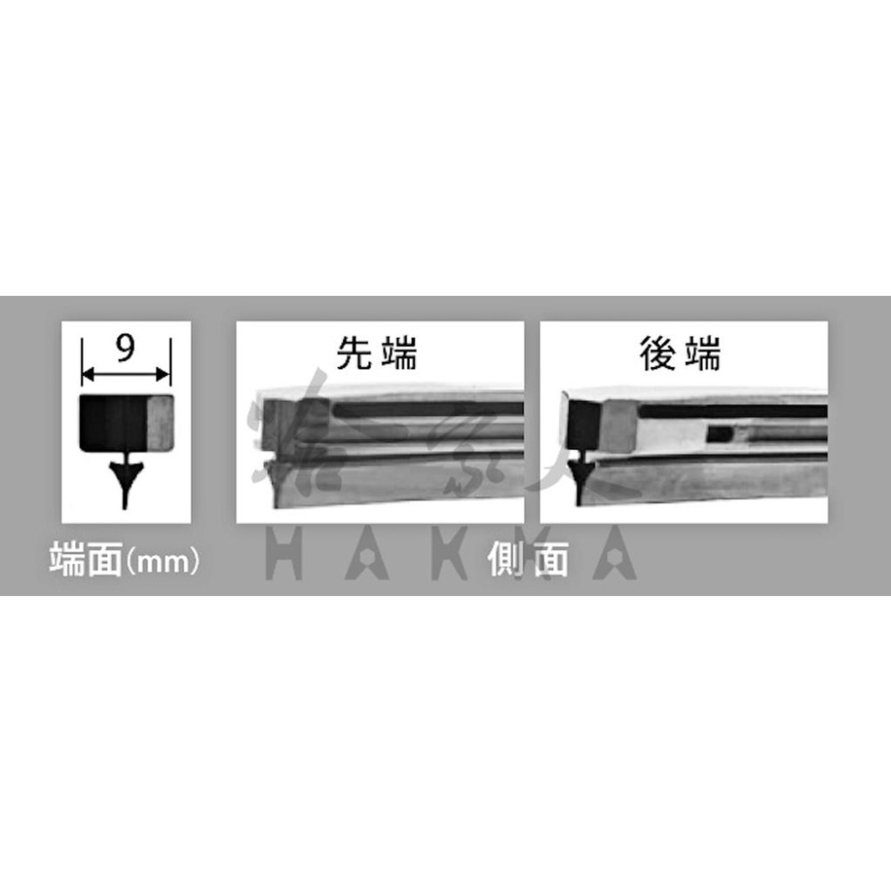NWB DW 雨刷膠條 日本原裝 9mm 三節式軟骨雨刷替換膠條 NU NS 空力雨刷膠條 石墨鍍膜 哈家人-細節圖6
