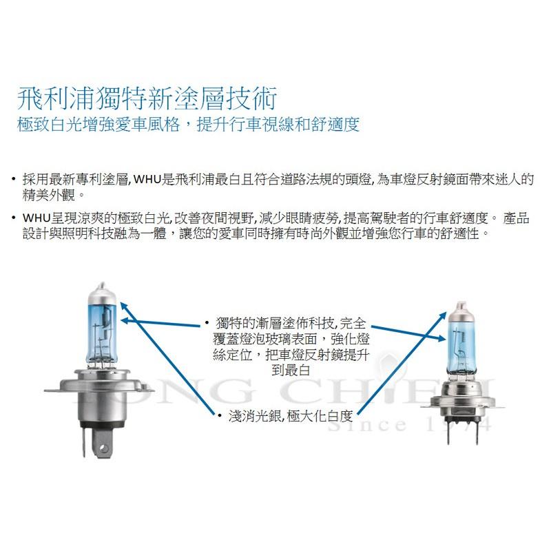 PHILIPS 飛利浦 雪曜光 +亮60% 鹵素大燈 贈燈泡 WhiteVision Ultra 車頭燈 大燈 哈家人-細節圖4