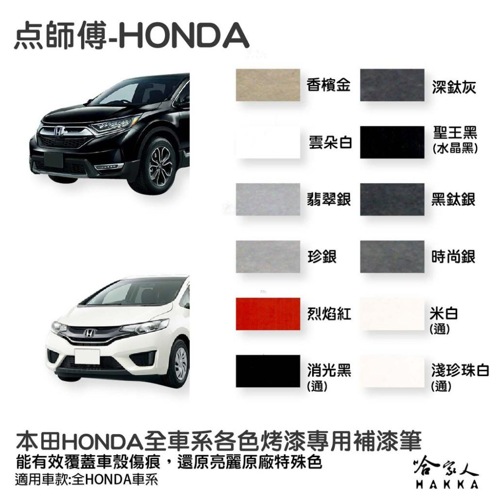 點師傅 HONDA 本田 專用補漆筆 點漆筆 CRV FIT CIVIC 黑 深鈦灰 汽車補漆筆 烤漆 噴漆 哈家人-細節圖3