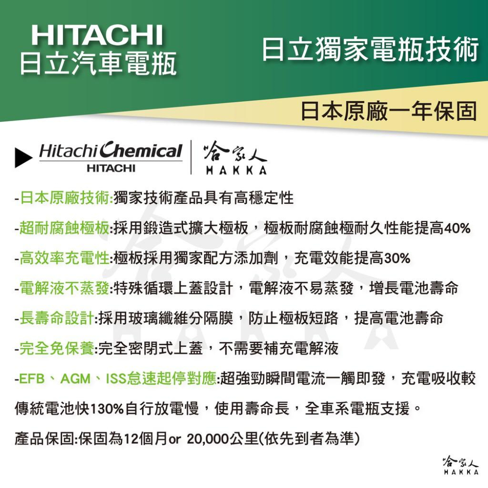 HITACHI 日立 EFB 80 ah 怠速啟停 VOLVO XC70 XC60 LN4 專用電池 電瓶 哈家人-細節圖6
