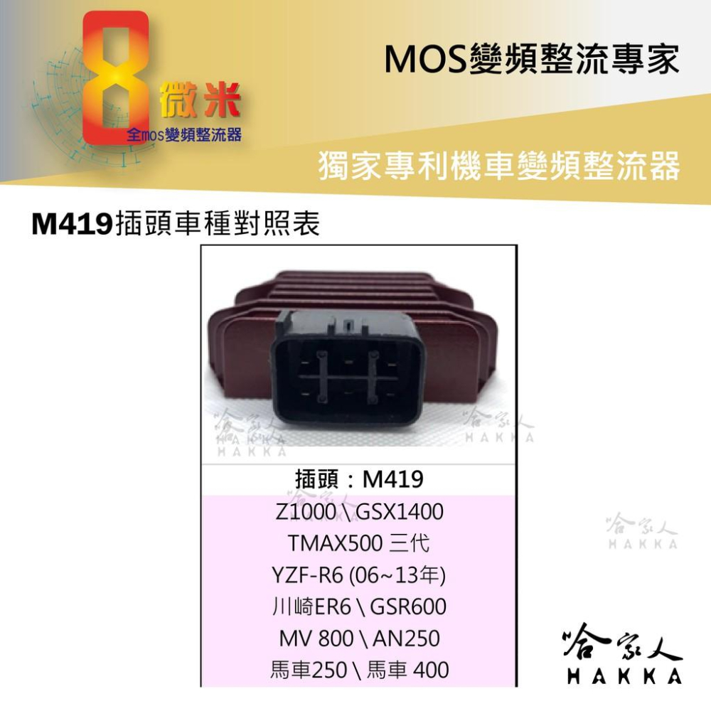 8微米 變頻整流器 M419 不發燙 30ah 輸出 Z1000 TMAX 500 YZF-R6 GSR 整流器 哈家人-細節圖2