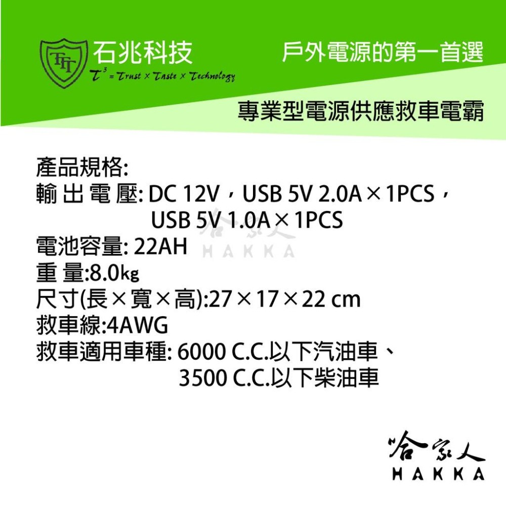 【 超級電匠 】MP722V2 救車電霸 22AH 12V 汽油 柴油 車輛救援 外出電源 露營 12V 輸出 哈家人-細節圖4
