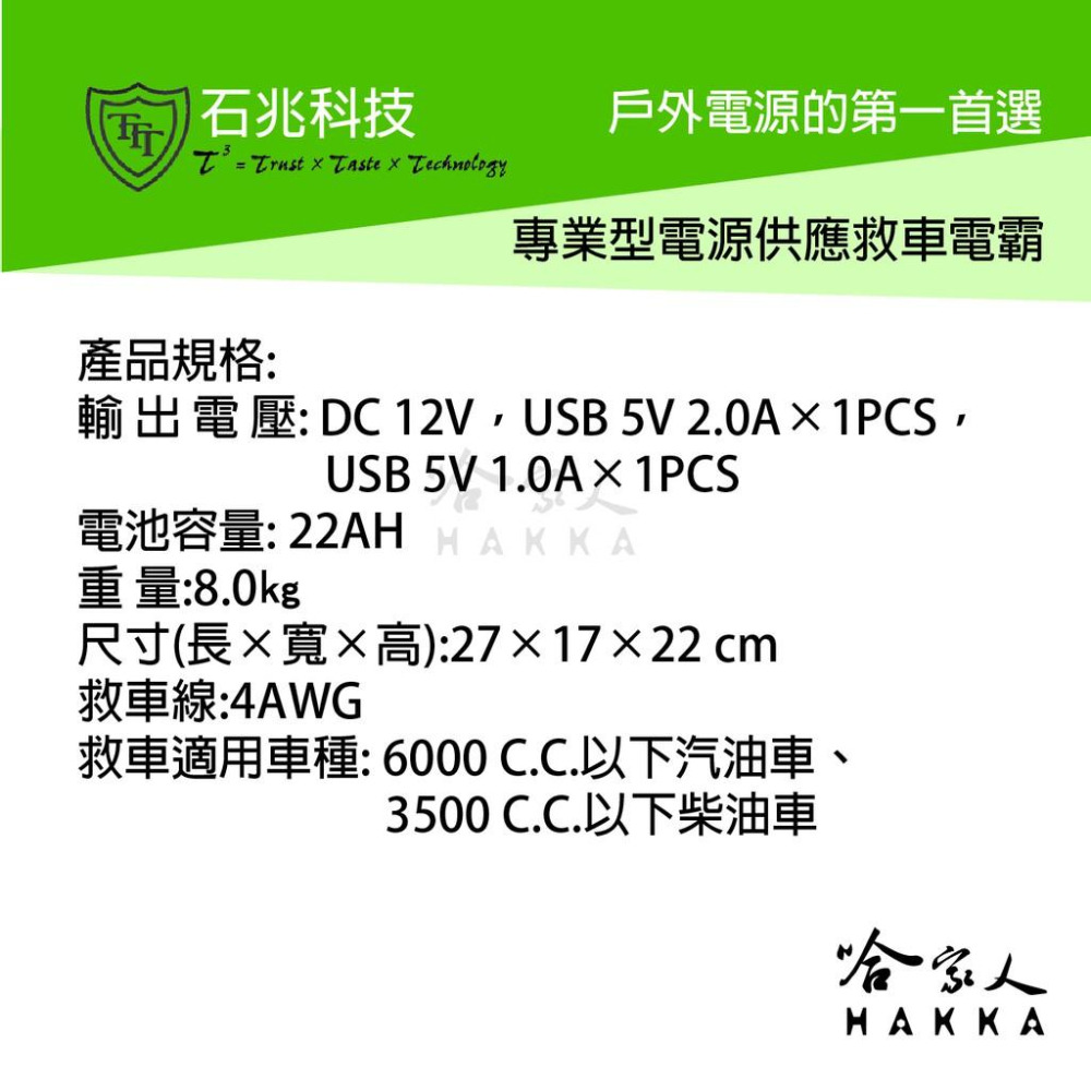 【 超級電匠 】MP722V2 救車電霸 22AH 12V 汽油 柴油 車輛救援 外出電源 露營 12V 輸出 哈家人-細節圖4