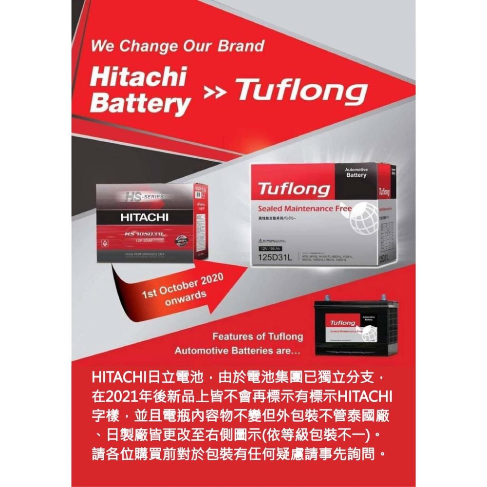 【HITACHI 日立】85D23L  RAV4 X-TRAIL 電池 免運 55D23L 免加水電瓶 哈家人-細節圖2