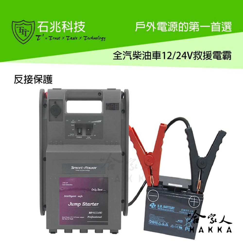 超級電匠 MP91224V2 汽柴油車救車電霸 12V 24V 全車系 44AH 戶外電力 電壓顯示 救車電源 哈家人-細節圖7