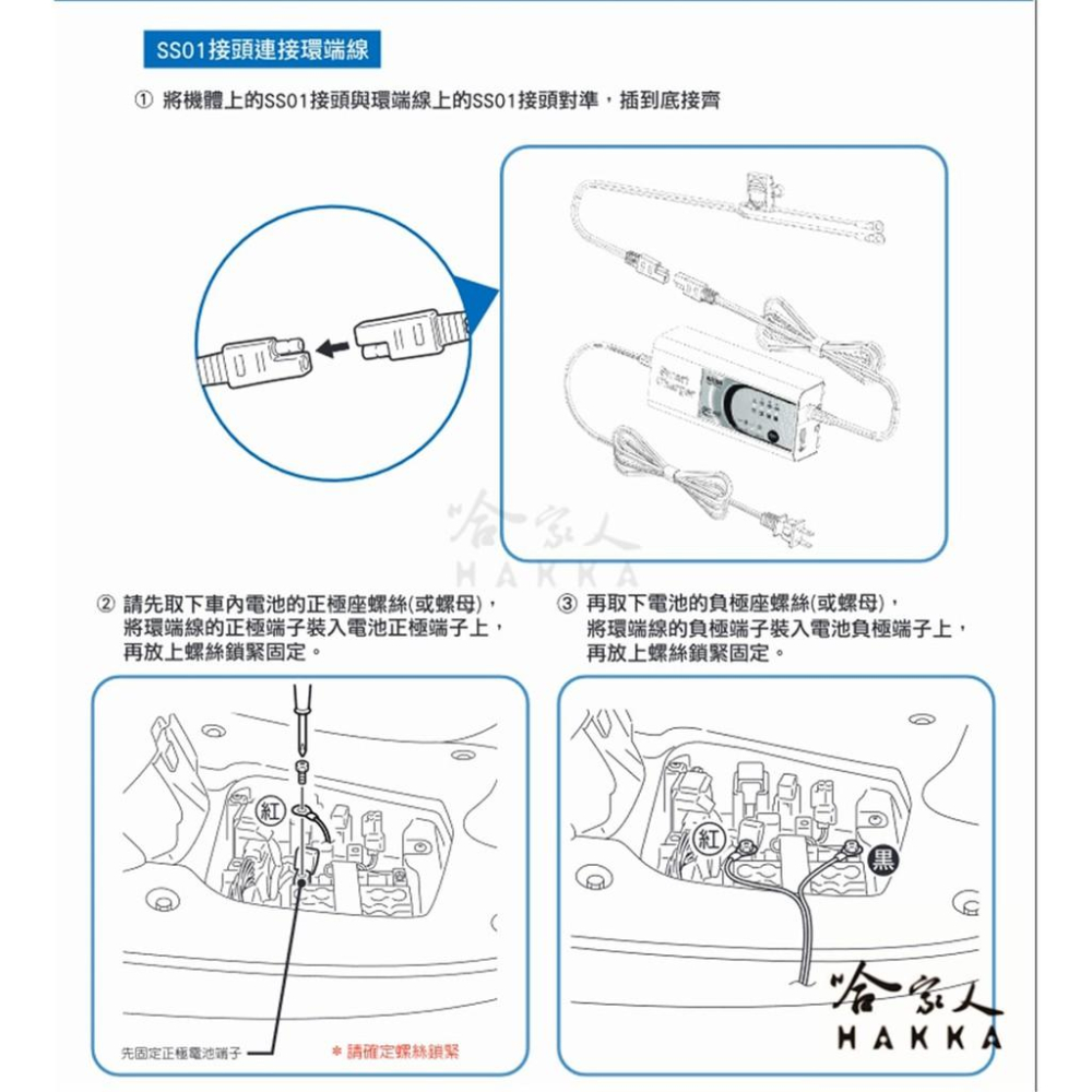 麻新電子 SC-600 LA 300 專用 M6 環端接頭 環端配線 機車充電專用  機車電池充電-細節圖2