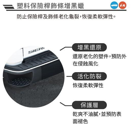 黑珍珠 保險桿 飾條增黑蠟 【贈專用上蠟海綿】 保險桿增黑蠟 飾條保護蠟 塑料 塑膠 橡膠 增黑蠟 350ml 哈家人-細節圖3