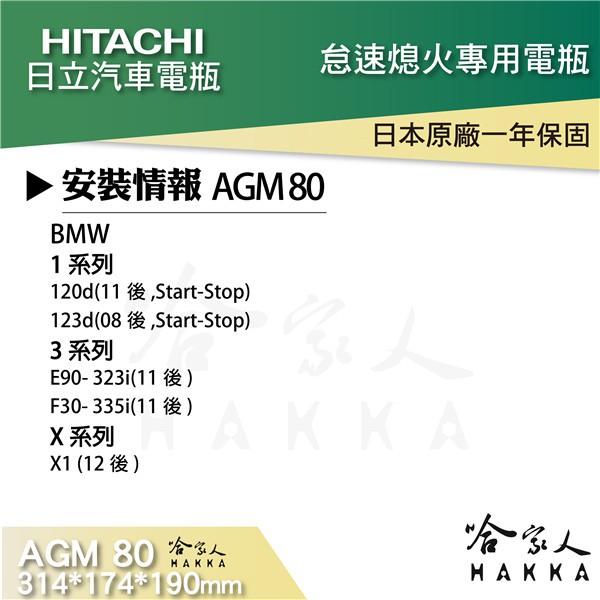 HITACHI 日立 AGM 80 Ah BMW BENZ VOLVO AUDI 專用汽車電池 免運  電瓶 哈家人-細節圖4