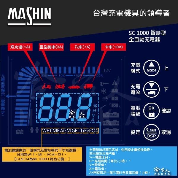 麻新電子 SC 1000 全新 免運 9段充電模式 全自動電池充電機 好禮四選一 汽車 充電器 sc1000 哈家人-細節圖8