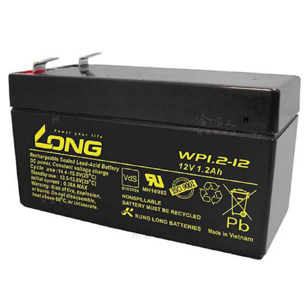 LONG 廣隆 WP 1.2-12 NP 12V 1.2AH UPS 不斷電系統 太陽能照明 密閉式電池 UPS 哈家人-細節圖2